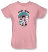 Betty Boop Ladies T-shirt Singing In New York Pink Tee Shirt