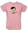 Betty Boop Ladies T-shirt Wink Wink Pink Tee Shirt