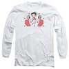 Betty Boop Long Sleeve Shirt BB Dance White Tee T-Shirt