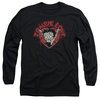 Betty Boop Long Sleeve Shirt Heart You Forever Black Tee T-Shirt