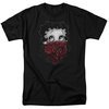 Betty Boop Shirt Bandana &amp; Roses Black Tee T-Shirt