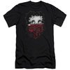 Betty Boop Slim Fit Shirt Bandana &amp; Roses Black T-Shirt