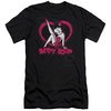 Betty Boop Slim Fit Shirt Scrolling Hearts Black T-Shirt