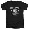 Betty Boop Slim Fit V-Neck Shirt Chromed Logo Black T-Shirt