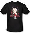 Betty Boop T-shirt Classic Kiss Adult Black Tee Shirt