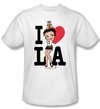 Betty Boop T-shirt I Heart LA Adult White Tee Shirt