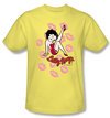 Betty Boop T-shirt Kisses Adult Banana Tee