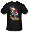 Betty Boop T-shirt Not Your Average Mother Adult Black Tee