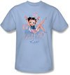 Betty Boop T-shirt Pink Champagne Adult Light Blue Tee