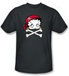 Betty Boop T-shirt Pirate Adult Black Tee