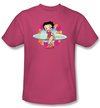 Betty Boop T-shirt Surf Adult Hot Pink Tee