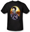 Betty Boop T-shirt Wild Biker Adult Black Tee