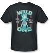 Betty Boop T-shirt Wild One Adult Charcoal Tee Shirt