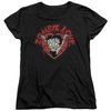 Betty Boop Womens Shirt Heart You Forever Black T-Shirt