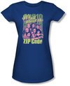 Beverly Hills 90210 Juniors T-shirt Zip Code Royal Blue Tee Shirt