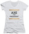 Billions Juniors V Neck Shirt Axe For President White T-Shirt