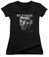 Billions Juniors V Neck Shirt Self Made Black T-Shirt