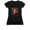 Californication Shirt Juniors V Neck Smoker Black T-Shirt