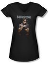 Californication Shirt Juniors V Neck Smoking Black Tee Shirt