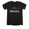 Californication Shirt Slim Fit V-Neck Outstretched Black T-Shirt