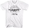 Carrie Horror Movie Title Card T-shirt - White