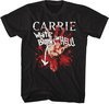 Carrie White Burns in Hell Adult Movie T-shirt - Black