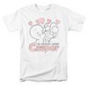 Casper The Friendly Ghost Shirt Hearts Adult White Tee T-Shirt