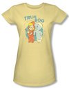 Casper The Friendly Ghost Shirt Juniors True Boo Yellow Tee T-Shirt