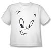 Casper The Friendly Ghost Shirt Kids Ghost Face White Youth Tee T-Shirt