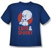 Casper The Friendly Ghost Shirt Kids Spooky Royal Blue Youth Tee T-Shirt