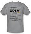 Cheers Norm T-shirt - Normisms Adult Silver Tee Shirt