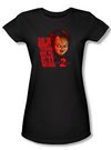 Child&#039;s Play 2 Juniors T-shirt Movie In Heaven Black Tee Shirt