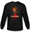 Child&#039;s Play 2 T-shirt Movie Here&#039;s Chucky Black Long Sleeve Tee Shirt