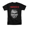 Child&#039;s Play 3 Shirt Face Poster Adult Black Tee T-Shirt