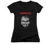 Child&#039;s Play 3 Shirt Juniors V Neck Face Poster Black Tee T-Shirt