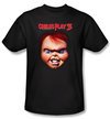 Child&#039;s Play 3 T-shirt Movie Chucky Adult Black Tee Shirt