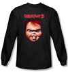 Child&#039;s Play 3 T-shirt Movie Chucky Black Long Sleeve Tee Shirt