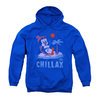 Chilly Willy Hoodie Sweatshirt Chillax Royal Blue Adult Hoody Sweat Shirt