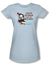 Chilly Willy Juniors T-shirt TV Show Hands Off Light Blue Tee Shirt