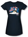 Chilly Willy Juniors T-shirt TV Show Just Chillin Navy Blue Tee Shirt