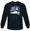 Chilly Willy Long Sleeve T-shirt TV Show Just Chillin Navy Tee Shirt