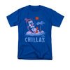 Chilly Willy Shirt Chillax Adult Royal Blue Tee T-Shirt