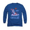 Chilly Willy Shirt Chillax Long Sleeve Royal Blue Tee T-Shirt