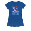 Chilly Willy Shirt Juniors Chillax Royal Blue Tee T-Shirt