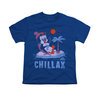 Chilly Willy Shirt Kids Chillax Royal Blue Youth Tee T-Shirt