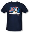 Chilly Willy Slim Fit T-shirt TV Show Just Chillin Adult Navy Shirt