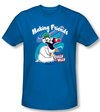 Chilly Willy T-shirt TV Show Making Friends Royal Blue Slim Fit Shirt