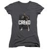 Creed Juniors V Neck Shirt Adonis Johnson Final Round Charcoal T-Shirt