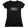 Creed Juniors V Neck Shirt Logo Black T-Shirt