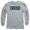 Creed Long Sleeve Shirt Cracked Movie Logo Athletic Heather Tee T-Shirt